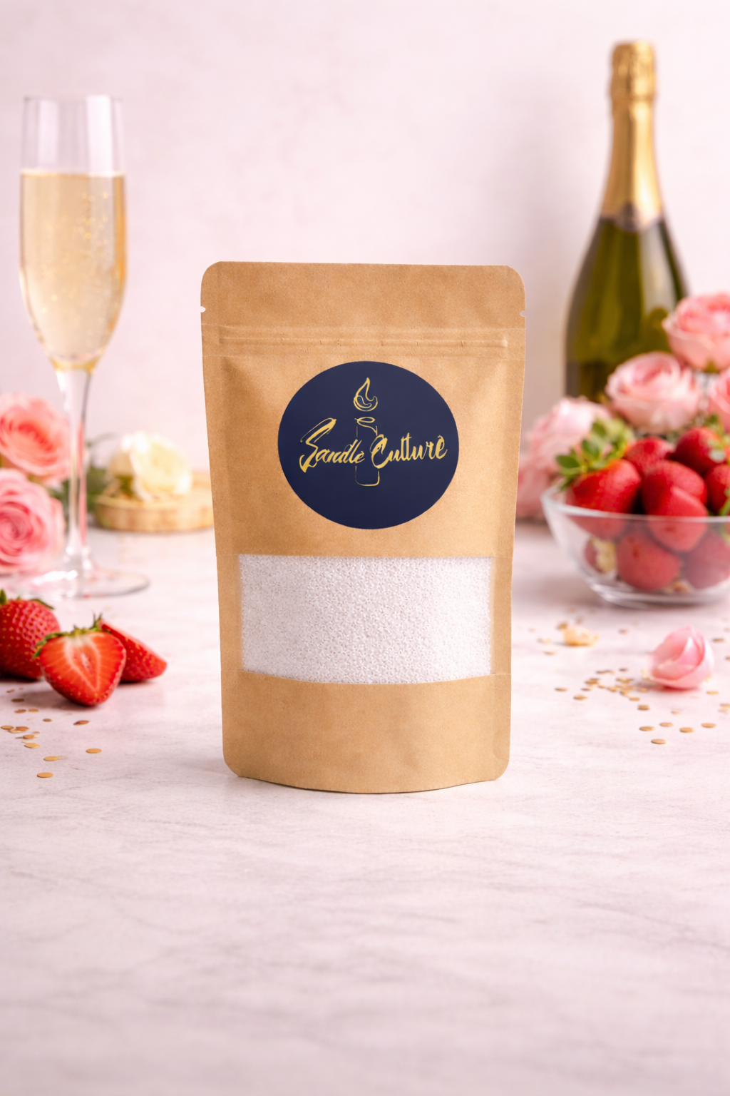 Champagne & Strawberries Sand Wax